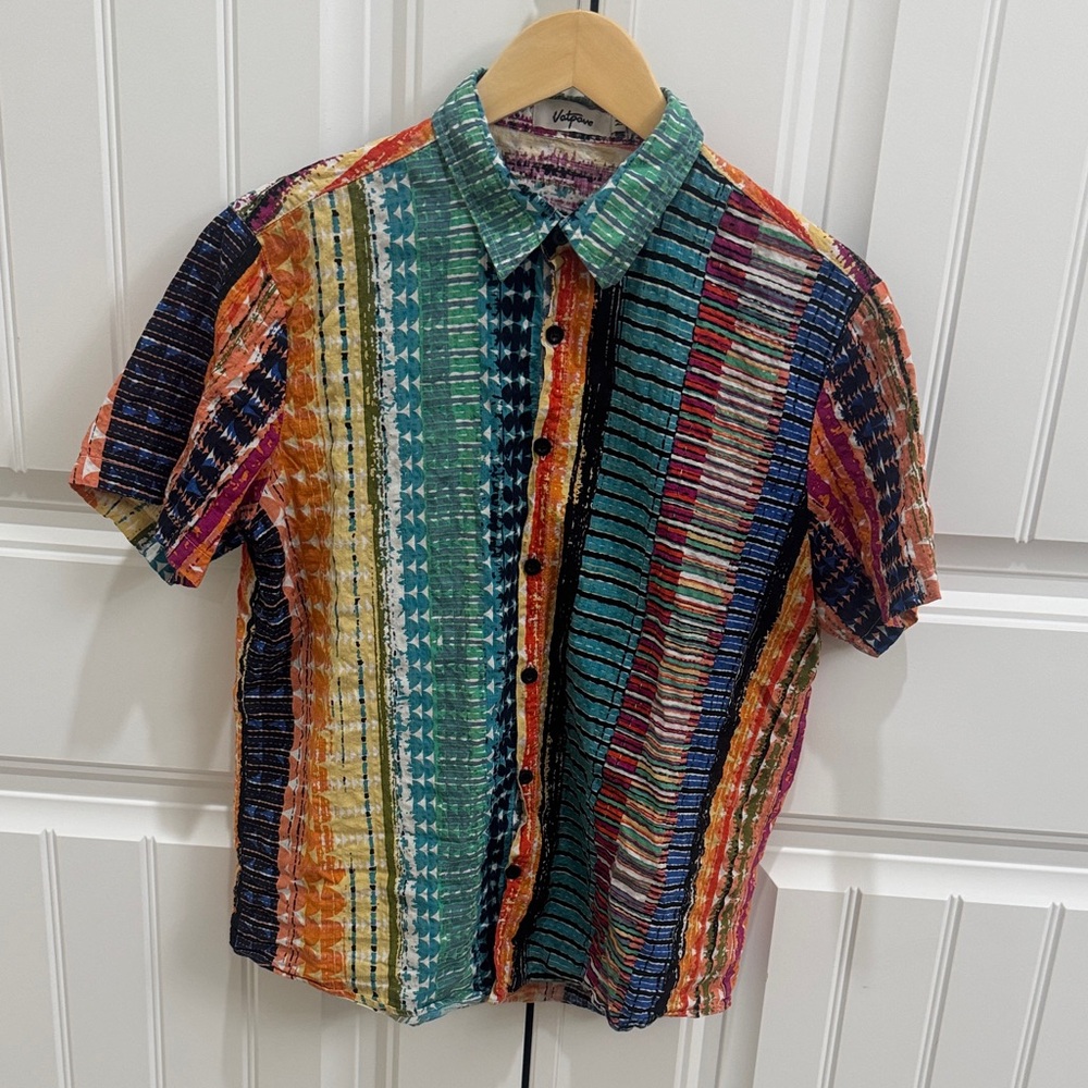 Colorful Striped Men's Casual Shirt